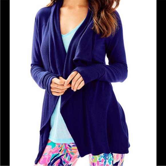 Lilly Pulitzer Tops - Lilly Pulitzer Elyssa Wrap in True Navy